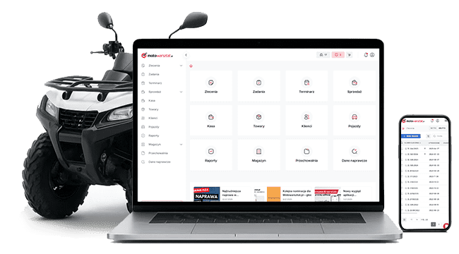 Motowarsztat – Nowoczesne oprogramowanie dla serwisów quadów i pojazdów ATV Logo Motowarsztat – aplikacja do zarządzania serwisem quadów